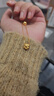 蜜金（HoneyGold）珠寶 黃金吊墜足金古法可愛(ài)猜拳喵串珠HGG1901工費150Y 2.96g 剪刀 曬單實(shí)拍圖
