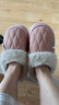 潔麗雅（Grace）棉拖鞋秋冬季室內外居家加厚軟底男女保暖加絨棉拖鞋 粉色 36-37 曬單實(shí)拍圖