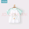 優(yōu)奇嬰兒短袖上衣夏季薄款寶寶t恤夏裝半袖純棉a類衣服幼兒打底衫睡衣 曬單實(shí)拍圖