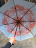 蕉下（beneunder）防紫外線遮陽傘三折雙層黑膠晴雨傘防曬傘BM664花椿 曬單實拍圖