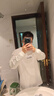森馬（Semir）長袖T恤男重磅寬松打底上衣印花情侶裝秋季內(nèi)搭外穿101524101211 曬單實拍圖
