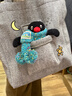 野獸派家居（tbh）Pingu陪你入眠玩偶托特包便攜百搭大容量手提包人字紋時(shí)尚單肩包 曬單實(shí)拍圖
