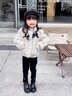 BABO PANDA巴布熊貓童裝女童外套秋冬裝2025新款女孩加厚毛毛衣兒童保暖上衣米白色100 建議2~3歲【 90-100cm】cm 曬單實(shí)拍圖