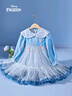 迪士尼冰雪奇緣女童2025新款連衣裙秋冬款童裝淑女愛(ài)莎公主連衣裙 曬單實(shí)拍圖