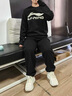 LI-NING KIDS李寧兒童運動(dòng)套裝男童女大童春秋新款衛衣衛褲兩件套青少年童裝 套裝1 150 曬單實(shí)拍圖