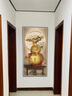 DEZZYS新中式玄關(guān)裝飾畫(huà)高檔葫蘆入戶(hù)門(mén)走廊壁畫(huà)客廳正對墻福字掛畫(huà) 五福葫蘆（默認金色框，黑色聯(lián)系客服） 70*140 遙控開(kāi)關(guān)燈框畫(huà)(充電寶款+晶瓷工藝) 曬單實(shí)拍圖