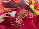 好人好夢(mèng) 刺繡鳳凰牡丹壽衣女全套士中老年人高檔現代女士款下葬送終裝老衣服白事沖喜三腰四領(lǐng)壽服純棉壽衣 京倉（吉祥安康棗紅）七件套裝+18樣配件 曬單實(shí)拍圖