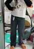 逸陽(yáng)復(fù)古長(zhǎng)直筒牛仔褲女秋季新款顯瘦彈力窄版闊腿褲子 復(fù)古藍(lán) 31 曬單實(shí)拍圖