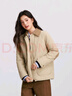 森馬（Semir）棉服女冬季中長款輕薄寬松拼接燈芯絨翻領(lǐng)插肩袖棉衣101724112007 曬單實拍圖