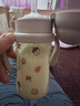 UBMOM吸管杯嬰兒寶寶學(xué)飲杯兒童喝水杯直飲杯牛奶杯ppsu吸管奶瓶1-3歲 彈蓋式咖色小熊貓-專利防噴 280ml 曬單實(shí)拍圖
