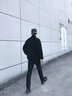 立領(lǐng)抓絨衣男25年秋冬季新款大碼保暖衛衣加絨加厚外套女防風(fēng)夾克 黑色【抗菌保暖-男女同款】 XL 【建議145-160斤】 曬單實(shí)拍圖