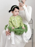 優(yōu)奇嬰兒毛衣秋裝新款女寶寶針織衫開衫嬰幼兒上衣小外套女童洋氣衣服 綠色 80 曬單實拍圖