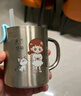 墨凜一家三口親子水杯家庭套裝304不銹鋼兒童卡通防摔牛奶杯子帶刻度 帶蓋【姐姐】帶刻度  +(吸 300ml 曬單實(shí)拍圖