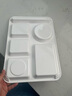 今萬(wàn)福 商用特厚密胺餐盤六格仿瓷 分格飯盤快餐盒打菜盤 白色 曬單實(shí)拍圖