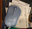 羅技（Logitech）M221 輕音鼠標 無線鼠標 辦公鼠標 對稱鼠標 帶無線微型接收器 霧靄藍 曬單實拍圖