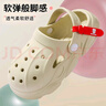 名創(chuàng)優(yōu)品（MINISO）洞洞鞋女夏季外穿沙灘涼鞋防滑厚底踩屎感腳包頭涼拖鞋骨白36-37 曬單實拍圖
