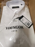 雅戈爾（YOUNGOR）短袖襯衫男白色隱條紋DP免燙襯衫棉質(zhì)面料抗皺平整易打理 GSDP104981BJY白色 39 曬單實拍圖