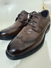 奧康男鞋新款布洛克正裝商務(wù)休閑皮鞋男士真皮英倫風(fēng)軟底德比結婚鞋子 11072R棕色 41 (255mm) 曬單實(shí)拍圖