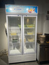 新飛（frestec）展示柜冷藏保鮮柜酒水飲料冰柜雙開(kāi)門冷藏柜酒店冷藏保鮮柜超市直冷玻璃門風(fēng)冷無(wú)霜冰箱立式冷柜 小雙門藍(lán)白588L【直冷省電】【7檔調(diào)溫】 曬單實(shí)拍圖