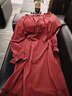 妮狄婭睡裙女秋季長(cháng)袖柔軟棉中長(cháng)裙本命年紅色睡衣春秋季甜美結婚家居服 深紅 TF25350 L (165) 【參考體重105-125斤】 曬單實(shí)拍圖