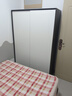 馨恒坊【包安裝】衣柜家用臥室出租房屋用小戶(hù)型推拉門(mén)簡(jiǎn)易儲物兩門(mén)柜子 黑灰色 長(cháng)120cm高180cm 曬單實(shí)拍圖