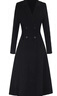 皮爾卡丹（pierre cardin）秋冬新款雙面羊絨大衣女收腰顯瘦中長(zhǎng)款修身小個(gè)子大擺羊毛呢外套 黑色長(zhǎng)款 S 曬單實(shí)拍圖