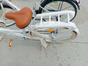 飛鴿（FLYING PIGEON）自行車(chē)成人通勤車(chē)自行車(chē)學(xué)生單車(chē)成人自行車(chē)通勤自行車(chē)女士自行車(chē) 標配珍珠白|單速|(zhì)輻條輪+禮包 24寸適合150-170cm 曬單實(shí)拍圖