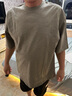 大嘴猴（paul frank）短袖t恤男夏季寬松透氣短袖男士竹節(jié)棉體恤上衣男裝 卡其色 2XL 曬單實(shí)拍圖