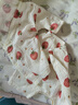 婧麒（JOYNCLEON）嬰兒衣服分體套裝兒童夏季薄款紗布棉短袖短褲睡衣空調服寶寶衣服 米底草莓 90 cm 曬單實(shí)拍圖