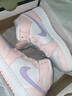 NIKENIKE耐克AirJordan1 Mid(GS)板鞋兒童運動(dòng)鞋女鞋FD8780-601 38 曬單實(shí)拍圖