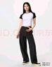 優(yōu)衣庫【加購】女裝針織廓形長(cháng)褲/彎刀鐮刀褲子483722 475344 483722/69藏青色 M 曬單實(shí)拍圖