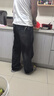 頂峰保羅（Dingfengbaoluo）美式牛仔褲男秋季高街直筒寬松潮牌男生闊腿長(zhǎng)褲DFS05黑灰L 曬單實(shí)拍圖
