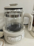 摩飛電器（Morphyrichards）全玻璃養生壺家用燒水壺多段控溫電熱水壺極速風(fēng)冷恒溫壺沖奶泡奶機MR5602 1.2L 椰奶白 曬單實(shí)拍圖