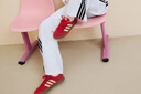 adidas「T頭鞋」VL COURT復古休閑板鞋德訓鞋男女阿迪達斯輕運動(dòng) 淺猩紅/暖香草色/黃色   38 曬單實(shí)拍圖