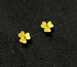 周六福小金花足金999黃金耳釘女七夕禮物計價AC090379  一對 約0.64g 曬單實拍圖