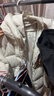 茵曼（INMAN）茵曼泡芙雙層連帽長(cháng)款羽絨服2025冬女裝新款保暖厚外套 淺杏色 S 曬單實(shí)拍圖