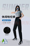 浪莎冰絲運(yùn)動(dòng)褲女夏季薄款寬松休閑褲哈倫束腳褲黑色顯瘦速干女士褲子 曬單實(shí)拍圖