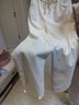 小豬彼特女童褲子秋冬加絨加厚新款兒童闊腿褲套裝冬裝白色長(cháng)褲大童運動(dòng)褲 15046米白色【春秋款】 140 cm 曬單實(shí)拍圖