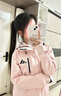 adidas拒水加絨內膽三合一連帽外套男女秋冬阿迪達斯官方輕運動(dòng) 沙棕粉   L 曬單實(shí)拍圖