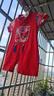 WVD國際品牌龍寶寶衣服連體滿(mǎn)月百天秋冬季一周歲男寶禮服夾棉服外出大紅 大紅73 CM 曬單實(shí)拍圖