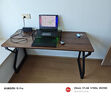 全品屋實(shí)木電腦桌雙人書桌辦公桌工作臺學(xué)生臺式電競桌140CM 曬單實(shí)拍圖