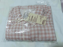 無印良品（MUJI）[自營限定款]女士無側(cè)縫 雙層紗織睡衣  軟棉棉內(nèi)衣 淺粉色格紋 M 曬單實(shí)拍圖