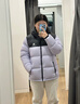 駱駝?dòng)鸾q服男女同款輕薄羽絨服男鴨絨面包服情侶外套冬季 薇紫色/幻影黑 男女同款,7089H L 曬單實(shí)拍圖