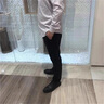 羅蒙（ROMON）商務(wù)男士西褲夏季彈力修身小腳休閑褲男黑色時尚百搭褲子男 修身長款黑色 33 碼【腰圍2尺6】140-150斤 曬單實拍圖