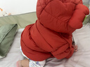 巴拉巴拉童裝兒童羽絨服寶寶女童男童2025冬裝新款嬰兒外套保暖上衣萌趣 紅色小南瓜61003-白鴨絨 100 （充絨量81g 適合2-3歲） 曬單實(shí)拍圖