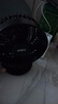 得力（deli）USB桌面風扇迷你輕音小電扇家用臥室學生宿舍辦公室臺式桌面扇臺夾扇 黑 曬單實拍圖