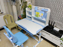 optalent兒童學(xué)習桌書(shū)桌小學(xué)生寫(xiě)字桌臺男女孩子課桌椅套裝簡(jiǎn)約組合可升降 藍80高書(shū)架/桌面傾斜+燈+矯姿器 曬單實(shí)拍圖