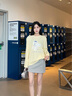 范思藍(lán)恩薄款小狗長袖t恤女秋季2025新款慵懶松弛感寬松上衣3167 黃色 S 曬單實拍圖