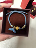 周大生黃金轉運珠魚(yú)尾足金桃花編繩手串生日禮物送女友 魚(yú)尾編繩0.7g 曬單實(shí)拍圖