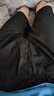 Homlean美式短褲男夏季冰絲薄款透氣籃球褲外穿大碼休閑褲CG03黑色2XL 曬單實(shí)拍圖